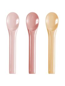 Set cucchiai Monu, 3 pz., Melamina, Giallo, tonalità rosa, Lung. 12 cm