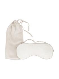 Masque de sommeil en soie Silke, Blanc ivoire, beige, larg. 21 x haut. 9 cm