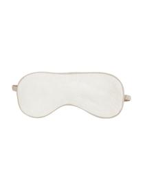 Seiden-Schlafmaske Silke, Vorderseite: 70% Cashmere, 30% Merinow, Riemen: 100% Seide, Elfenbeinfarben, Beige, 21 x 9 cm