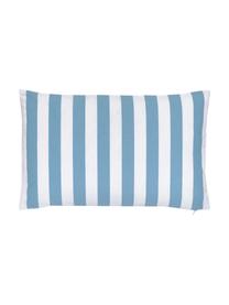 Housse de coussin rectangulaire bleu/blanc Timon, 100 % coton, Bleu, blanc, larg. 30 x long. 50 cm