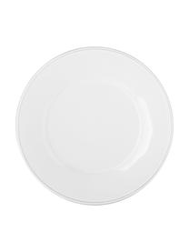 Platos de postre Constance, 2 uds., estilo rústico, Gres, Blanco, Ø 24 cm