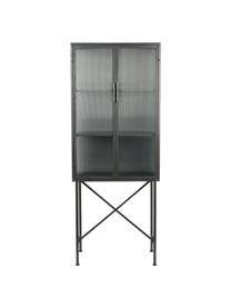 Vitrine industrielle noire Boli, Noir, translucide, larg. 70 x haut. 178 cm