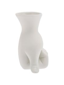 Jarrón de porcelana de diseño Marcel, diseñado por Jonathan Adler, Porcelana, Blanco, An 11 x Al 18 cm