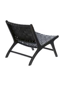 Fauteuil lounge en cuir Calixta, Noir