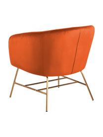 Sillón cóctel de terciopelo Ramsey, estilo moderno, Tapizado: terciopelo de poliéster A, Patas: metal pintado, Terciopelo bronce, An 72 x F 67 cm