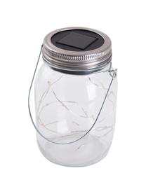 Solar outdoor tafellampen Nanay, 3 stuks, Lampenkap: glas, Deksel: kunststof, Zilverkleurig, transparant, Ø 8 x H 13 cm