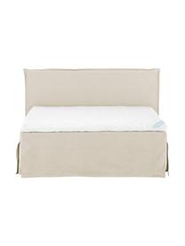 Letto boxspring premium Violet, Materasso: a molle insacchettate a 7, Piedini: legno di faggio massiccio, Beige, 200 x 200