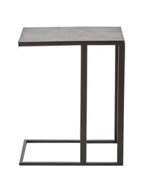 Table d'appoint design industriel Edge, Plateau : noir Structure : noir, mat, larg. 45 x haut. 62 cm