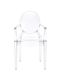 Designová židle s područkami Louis Ghost, Polykarbonát, certifikace Greenguard, Transparentní, Š 54 cm, H 55 cm