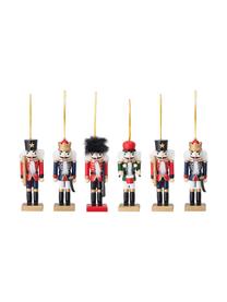 Baumanhänger-Set Nutcracker, 6-tlg., Tannenholz, beschichtet, Bunt, B 4 x H 13 cm