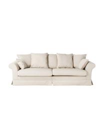 Hussen-Sofa Nobis in Creme, Bezug: Polyester, Webstoff Creme, B 264 x T 111 cm