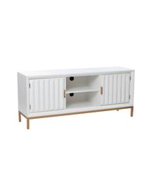 Mueble TV Ben, Blanco, dorado, An 150 x Al 64 cm