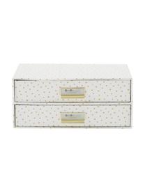 Bureau organizer Birger, Organizer: massief, gelamineerd kart, Wit, goudkleurig, B 33 x H 15 cm