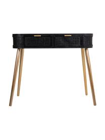 Dřevěný konzolový stolek Cayetana, Černá, Š 88 cm, V 78 cm