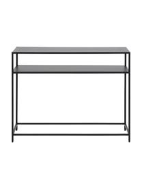Metall-Konsole Neptun mit Ablage, Metall, pulverbeschichtet, Schwarz, B 100 x H 79 cm