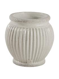 Kleine keramische porseleinen plantenpot Catinia in grijs, Keramiek, Beige, Ø 14 x H 14 cm