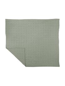 Groene katoenen mousseline gewatteerde Lune sprei, Bekleding: 100% katoen, Groen, B 230 x L 250 cm (voor bedden tot 180 x 200)