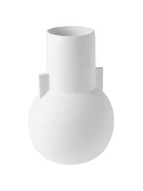 Design-Vase Matt in Weiß, Steingut, Weiß, Ø 18 x H 26 cm