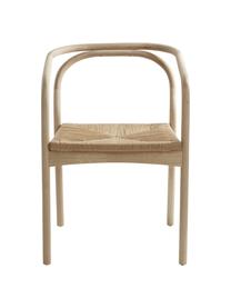 Chaise design bois de chêne corde tressée Lidingo, Beige, larg. 54 x prof. 56 cm
