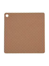 Tovaglietta americana Checker 2 pz, Silicone, Caramello, beige, Larg. 38 x Lung. 38 cm