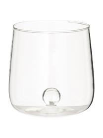 Vasos de vidrio soplado artesanalmente de diseño Bilia, 6 uds., Vidrio de borosilicato, Transparente, Ø 9 x Al 9 cm