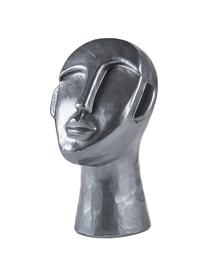 Figura decorativa Head, Cemento, Plateado, An 18 x F 17 cm