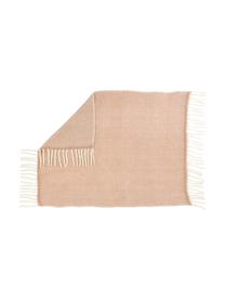 Plaid en laine Melange, 60 % laine, 25 % acrylique, 15 % nylon, Rose blush, larg. 170 x long. 130 cm
