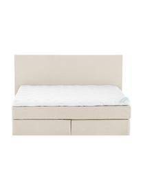 Letto boxspring premium Eliza, Materasso: a molle insacchettate a 7, Piedini: legno di faggio massiccio, Beige, 200 x 200