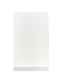 Toalla de baño texturizada Karma, Blanco, azul, Toalla baño, An 90 x L 150 cm