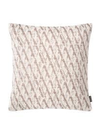 Housse de coussin 40x40 taupe/blanc Illinois, Taupe, blanc