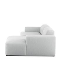 Ecksofa Melva (3-Sitzer), Bezug: 100% Polyester Der hochwe, Gestell: Massives Kiefernholz, FSC, Webstoff Hellgrau, B 239 x T 143 cm, Eckteil rechts