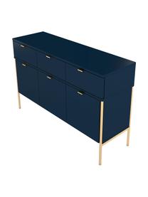 Donkerblauw polka dressoir met deuren, Frame: gelamineerd vezelplaat me, Donkerblauw, 120 x 78 cm