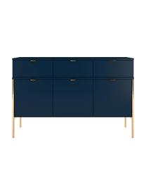 Donkerblauw polka dressoir met deuren, Frame: gelamineerd vezelplaat me, Donkerblauw, 120 x 78 cm