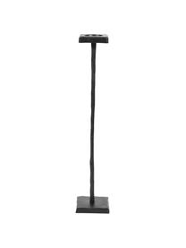 Grosser Stand-Kerzenhalter Iron in Schwarz, Metall, beschichtet, Schwarz, B 13 x H 66 cm