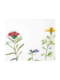 Funda de cojín Wildblumen, Poliéster, Blanco, multicolor, An 40 x L 40 cm
