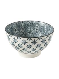 Schalenset Double, 6-delig, Keramiek, Blauw, wit, Ø 14 x H 8 cm