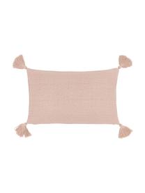 Poszewka na poduszkę z chwostami Lori, 100% bawełna, Blady różowy, S 30 x D 50 cm