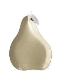 Papieren borden Pear, 8 stuks, Gecoat papier, Goudkleurig, B 18 x D 25 cm