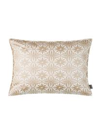 Housse de coussin rectangulaire Alexis, Blanc, beige, couleur dorée