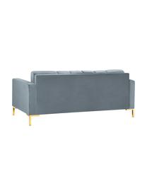 Sofa z aksamitu Mamaia (2-osobowa), Tapicerka: aksamit poliestrowy Dzięk, Stelaż: lite drewno sosnowe, skle, Nogi: metal lakierowany, Niebieski, S 177 x G 92 cm