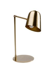 Grote design bureaulamp Clive, Lampenkap: vermessingd staal, Lampvoet: vermessingd staal, Messingkleurig, 27 x 56 cm