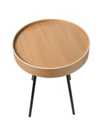 Tavolino-vassoio rotondo Oak Tray, Legno, nero, Ø 47 x Alt. 56 cm