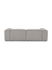 Narożna sofa modułowa ze sztruksu Lennon, Tapicerka: sztruks (92% poliester, 8, Stelaż: lite drewno sosnowe z cer, Nogi: tworzywo sztuczne Materia, Jasnoszary sztruks, S 238 x G 180 cm, lewostronna