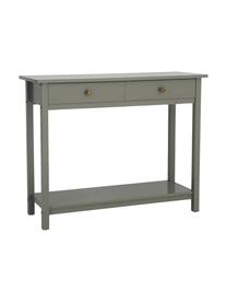 Console rustique en bois Ditti, Vert, larg. 104 x haut. 83 cm