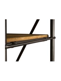 Étagère en bois et métal Iron, Bois d'épicéa, noir