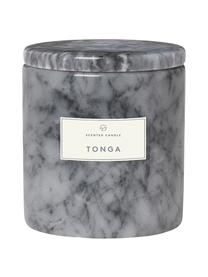 Duftkerze Tonga (Zitrus, Balsamische Noten, Kiefernholz), Behälter: Marmor, Grauer Marmor, Ø 7 x H 8 cm