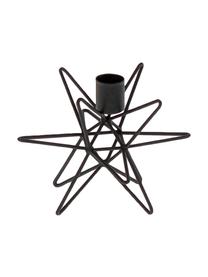 Kandelaar Cosma in zwart, Gelakt metaal, Zwart, Ø 19 x H 12 cm