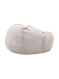 Pouf sacco XL in velluto a coste Velours, Rivestimento: 88% nylon, 12% poliestere, Tessuto grigio, Ø 140 x Alt. 90 cm