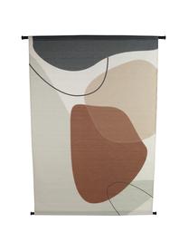 Wandobjekt Abby, Leinwand, Kunststoff, Weiss, Braun, Beige, Schwarz, 105 x 136 cm