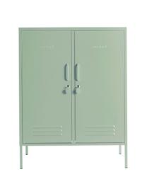 Szafka z metalu The Midi, Metal malowany proszkowo, Szałwiowy zielony, S 85 x W 111 cm